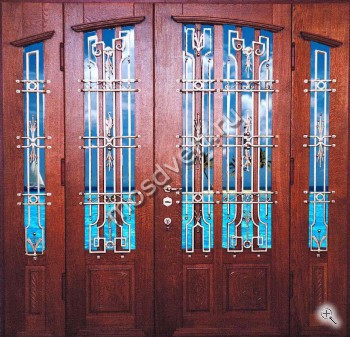 Эксклюзивная парадная четырехстворчатая дверь - купить от производителя Мосдвери Эксклюзивная парадная четырехстворчатая дверь