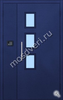 Двухстворчатая входная дверь в подъезд - купить от производителя Мосдвери Двухстворчатая входная дверь в подъезд