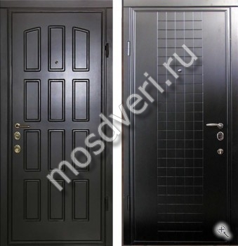 Стальная дверь с панелями МДФ графитового цвета - купить от производителя Мосдвери Стальная дверь с панелями МДФ графитового цвета
